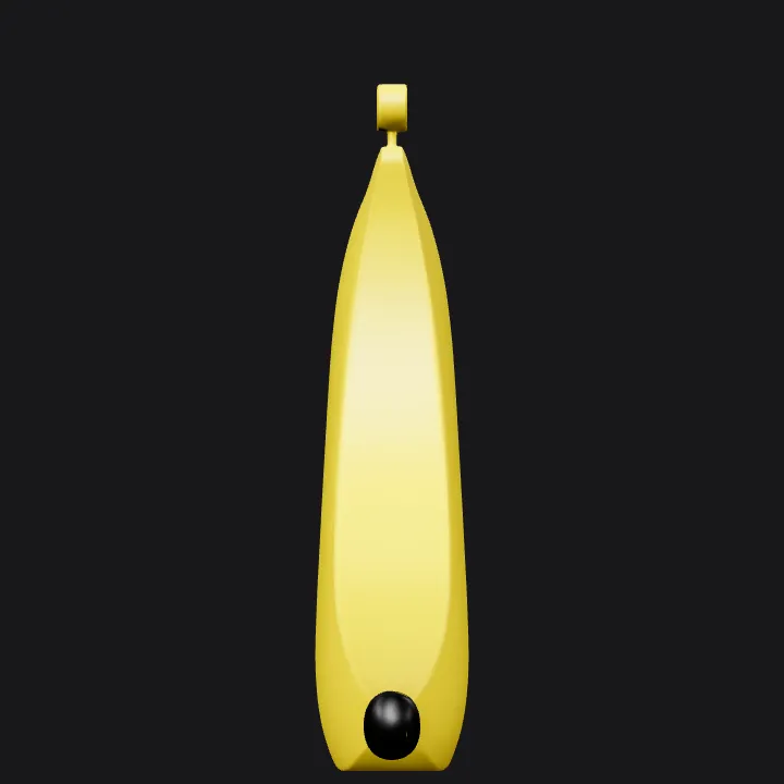 Minimalist banana illustration. smooth edges, simple geometry.