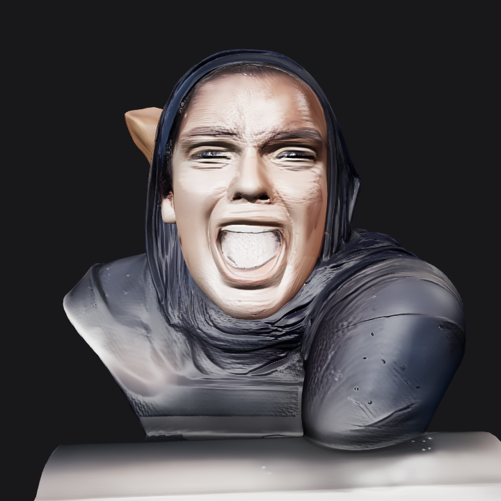 People holding metal pots and pans. smooth edges, complex geometry, character.