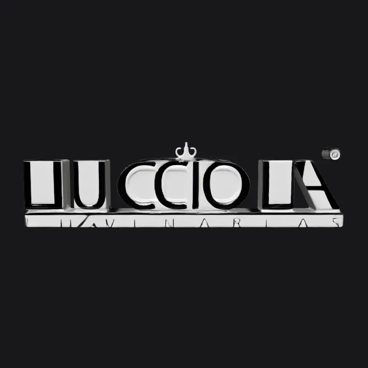 LUCCIOLA LUMINARIAS brand logo. sharp edges, simple geometry, symmetric geometry.