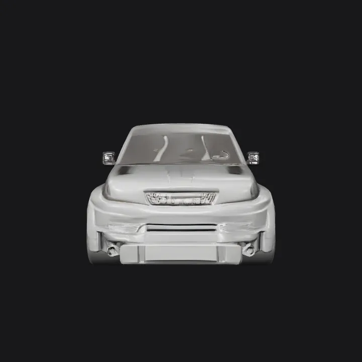 Truck bumper and side skirt parts. smooth edges, complex geometry, game-ready.