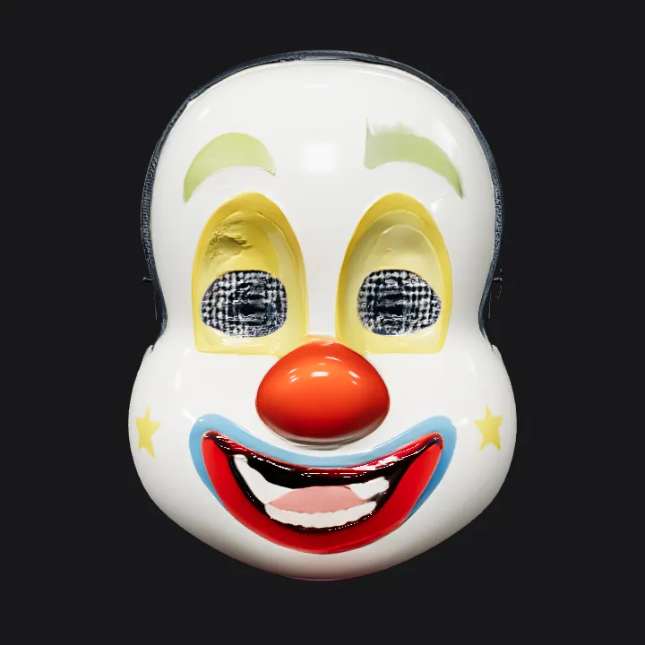 Penguin cartoon face toy side view. smooth edges, simple geometry, character, symmetric geometry.