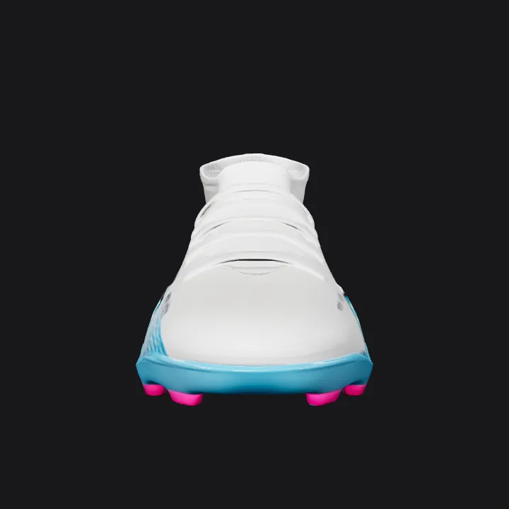 Pair of white athletic shoes. smooth edges, complex geometry, game-ready, symmetric geometry.