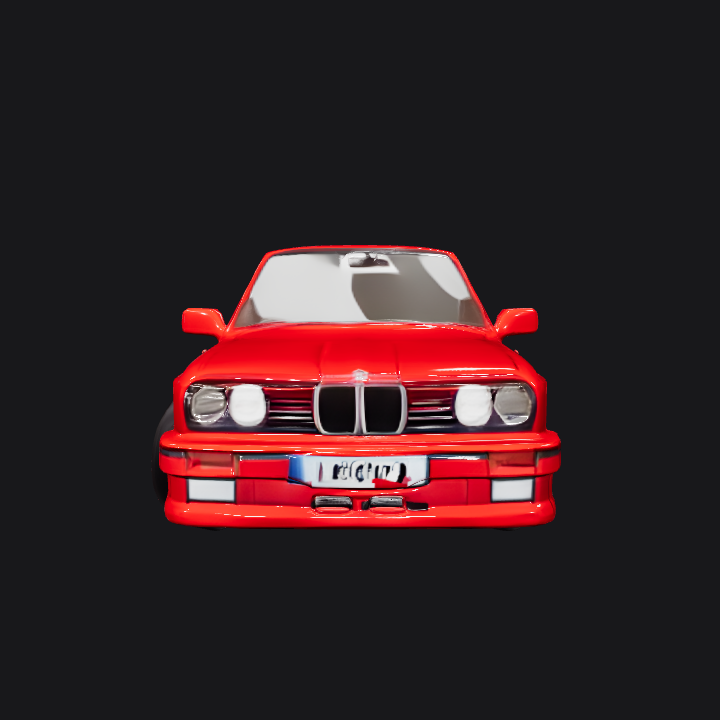 Red vintage sports car. sharp edges, complex geometry, game-ready, symmetric geometry.