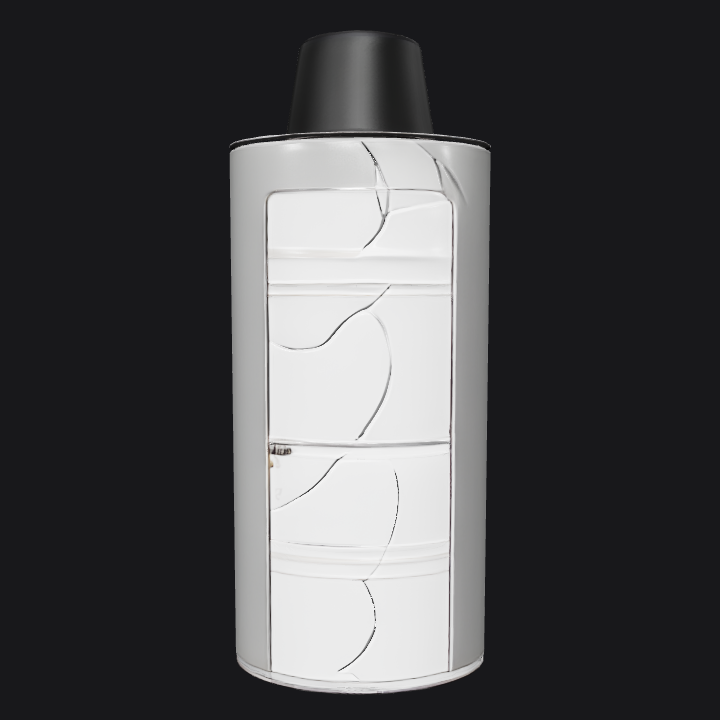 spiral structure inside transparent cylinder with cap. smooth edges, complex geometry, symmetric geometry.