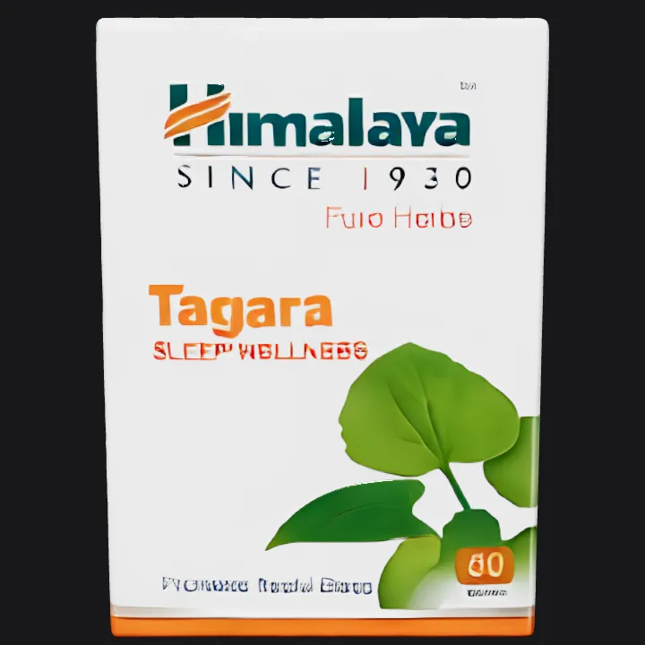 Himalaya Tagara herbal supplement box. sharp edges, simple geometry, game-ready, symmetric geometry.
