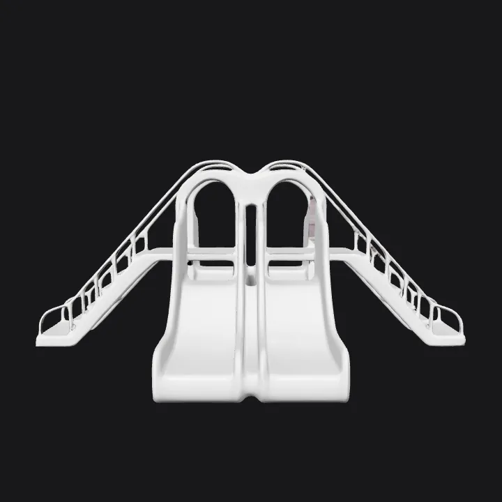 dinosaur-themed playground slide structure. smooth edges, complex geometry, game-ready.