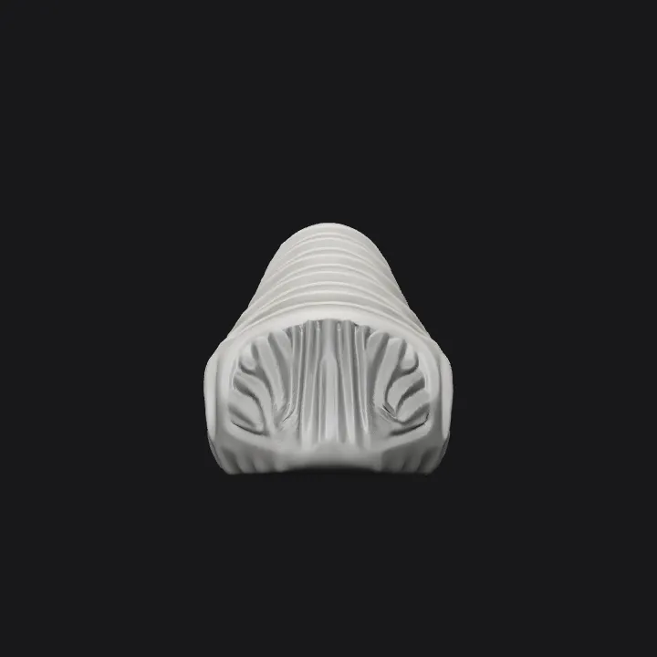 Modern slip-on sneaker with ribbed texture. smooth edges, sharp edges, complex geometry, symmetric geometry.