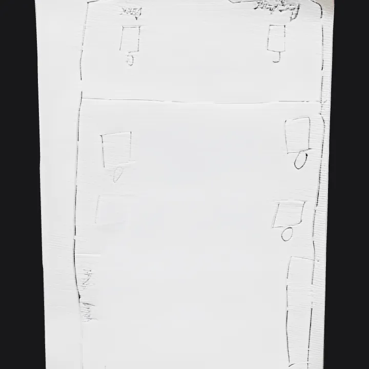 Office room floor plan sketch. simple geometry.