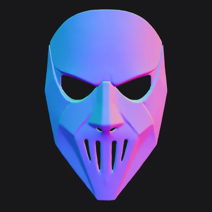 futuristic or stylized helmet. sharp edges, simple geometry, symmetric geometry.