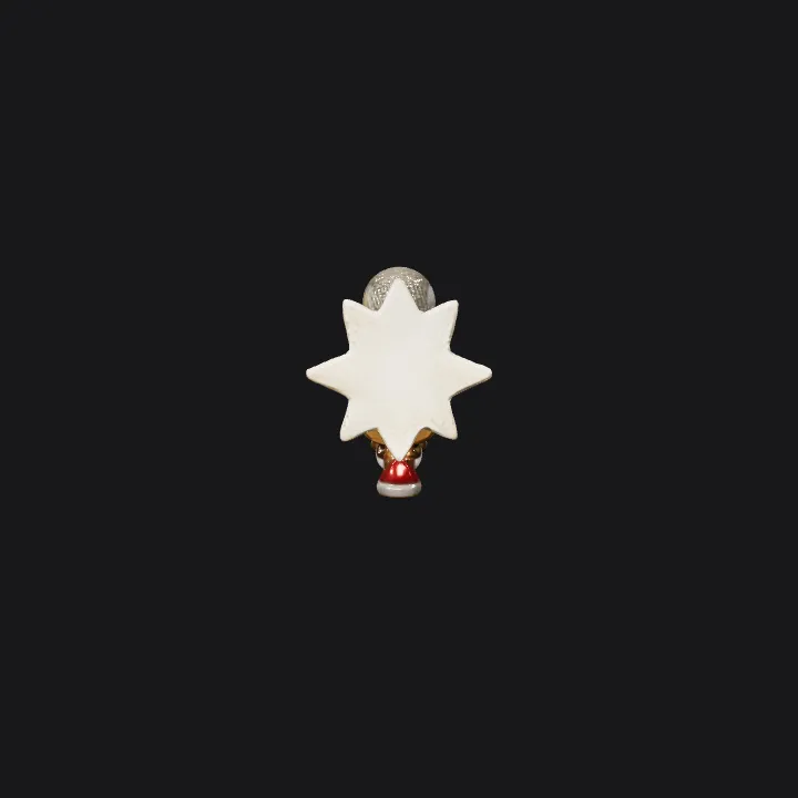 Decorative Christmas-themed rifle. complex geometry, sharp edges, game-ready.