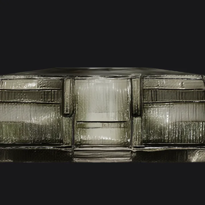 Abandoned circular arena. complex geometry, sharp edges, symmetric geometry.