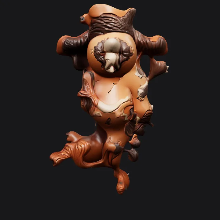abstract organic flowing sculpture. smooth edges, complex geometry.