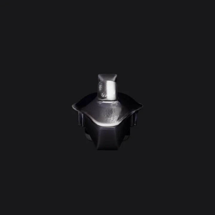 Black rabbit-shaped handle or knob. smooth edges, simple geometry, symmetric geometry.