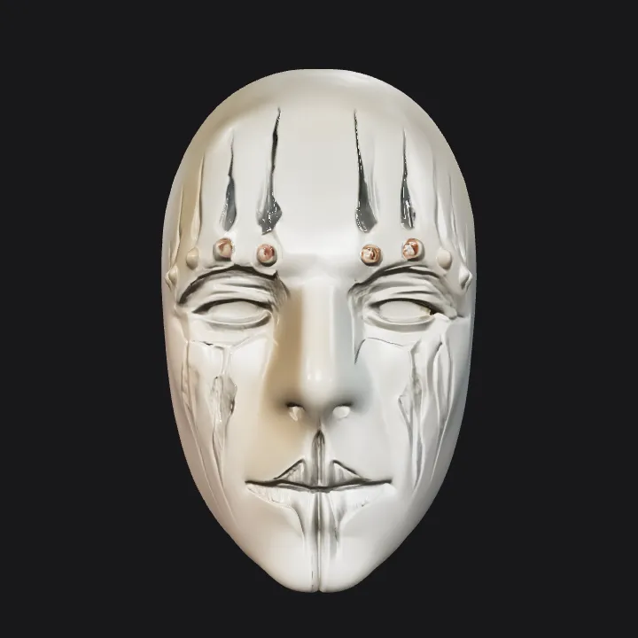 A human head model. smooth edges, complex geometry, character, symmetric geometry.