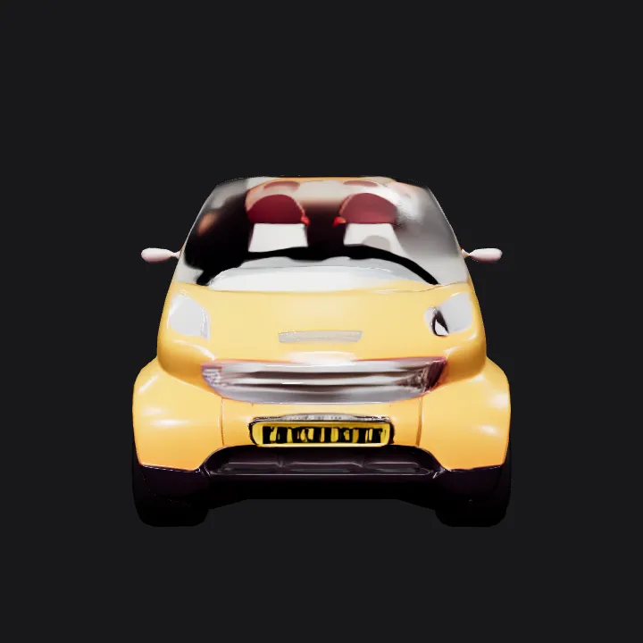 toy convertible car with two seats. smooth edges, simple geometry, symmetric geometry.