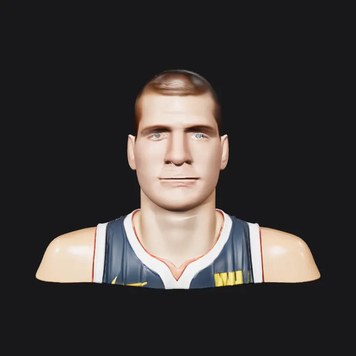 male basketball player in uniform. smooth edges, complex geometry, character, symmetric geometry.