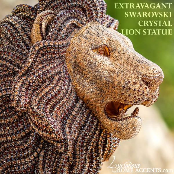 Swarovski Crystal Lion Figurine