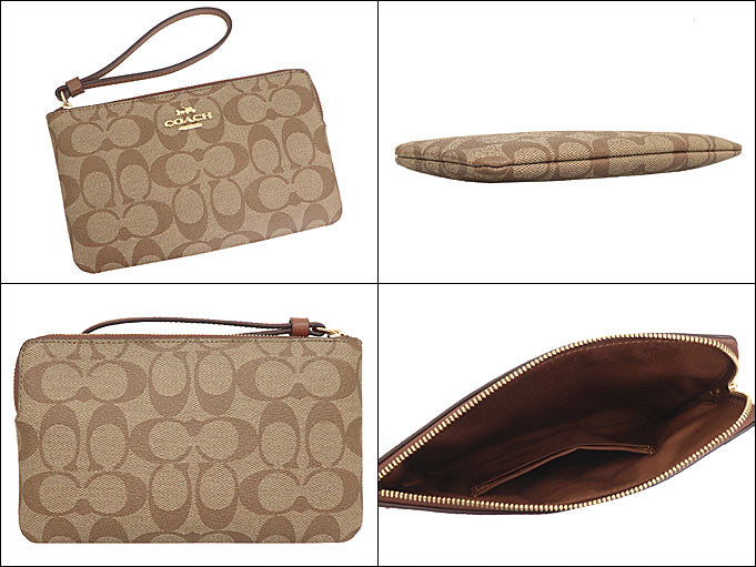 Singapore Edition Coach Signature Canvas Wristlet