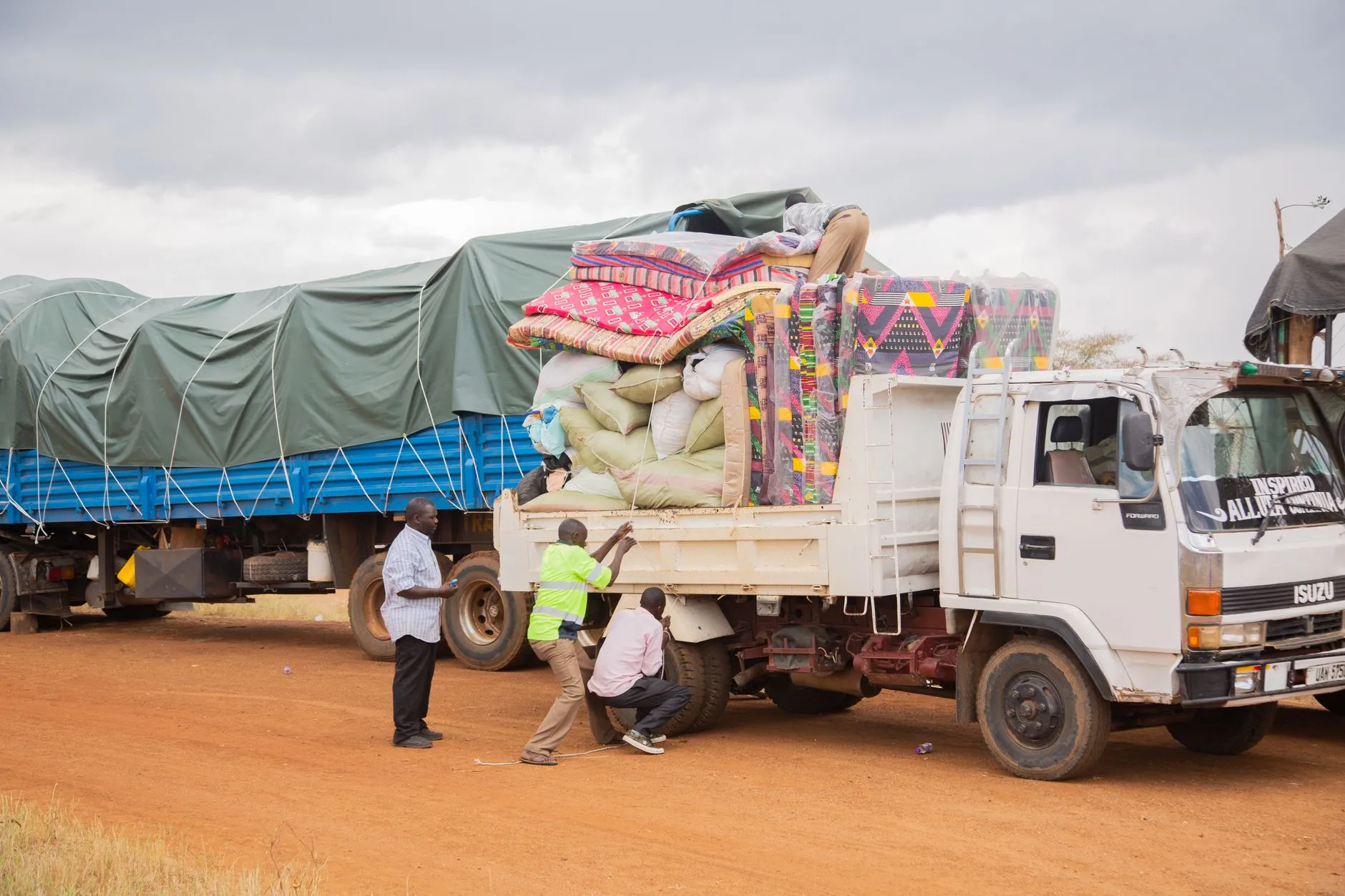 boxes and household items loaded for hauling