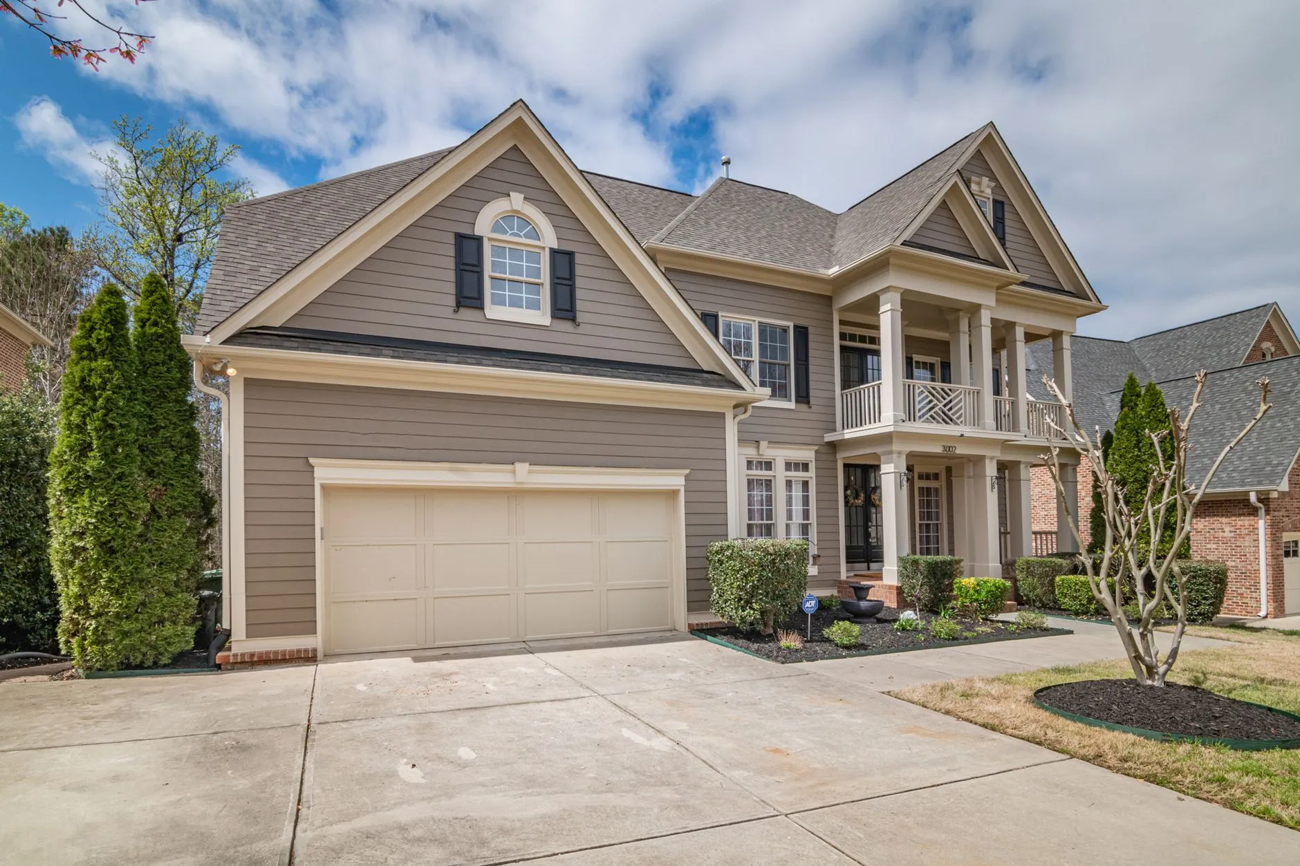 clean suburban home with a spacious garage