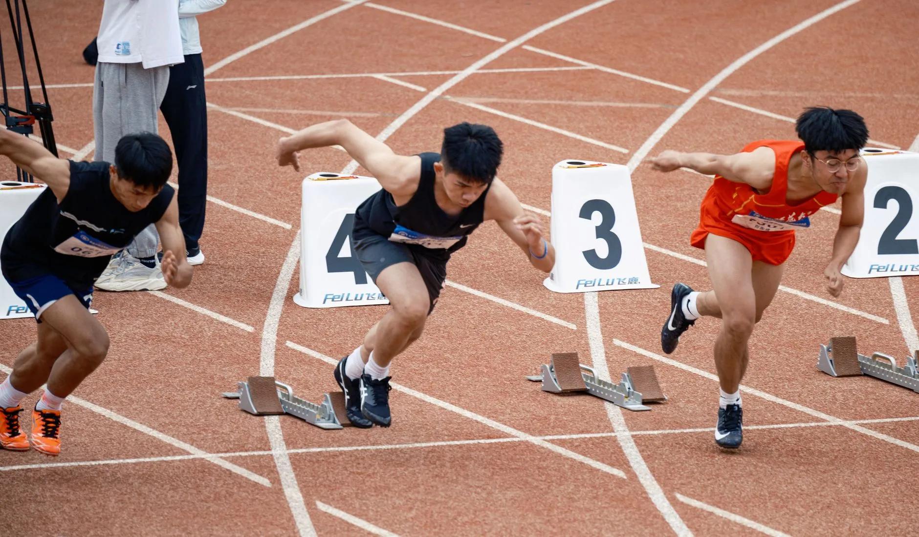 runners at the start line of a road race