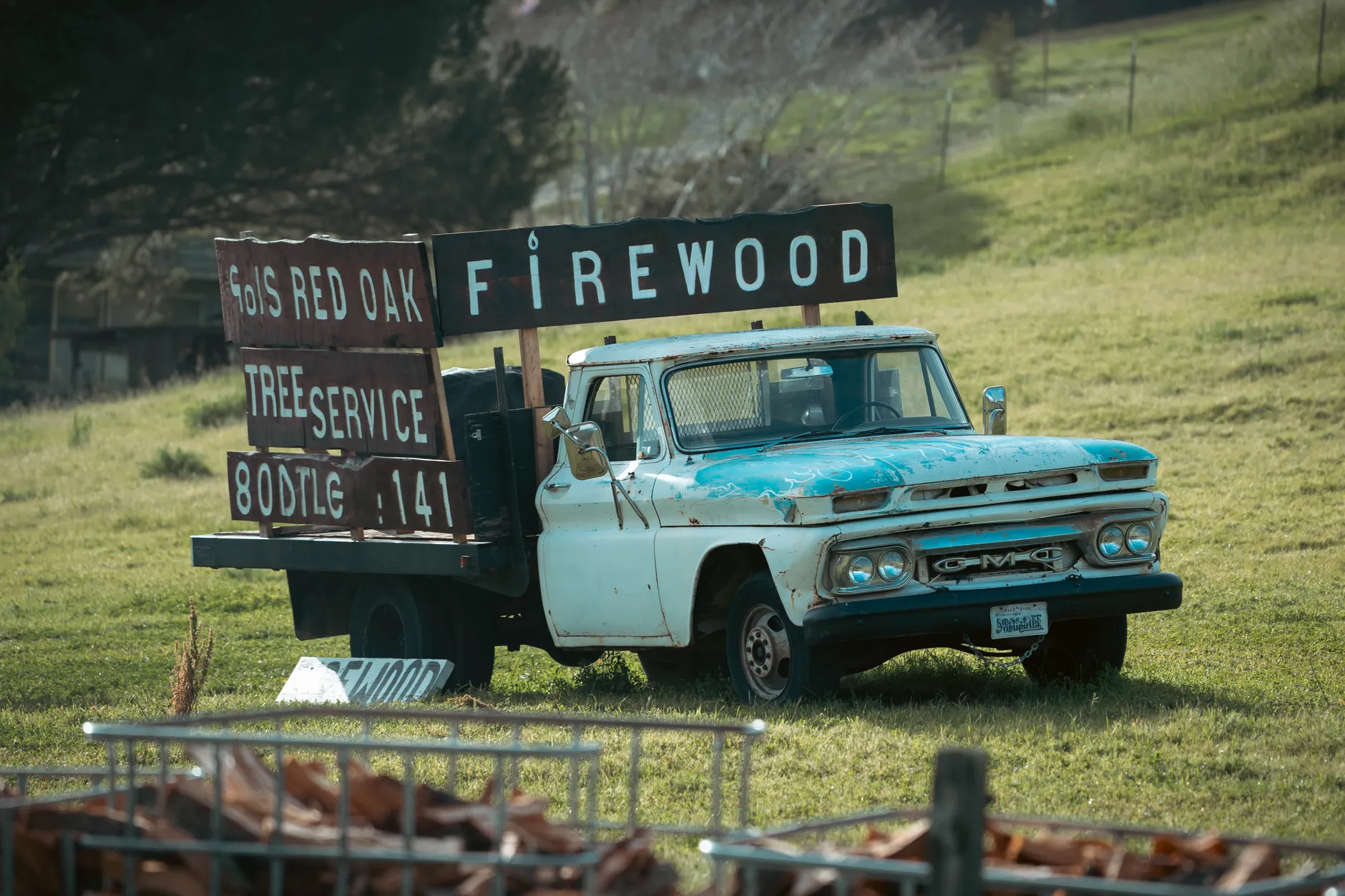 a truck load of firewood ready for delivery