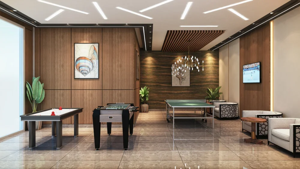 arafed room with a pool table and a foo foo foo foo foo foo foo foo foo foo foo