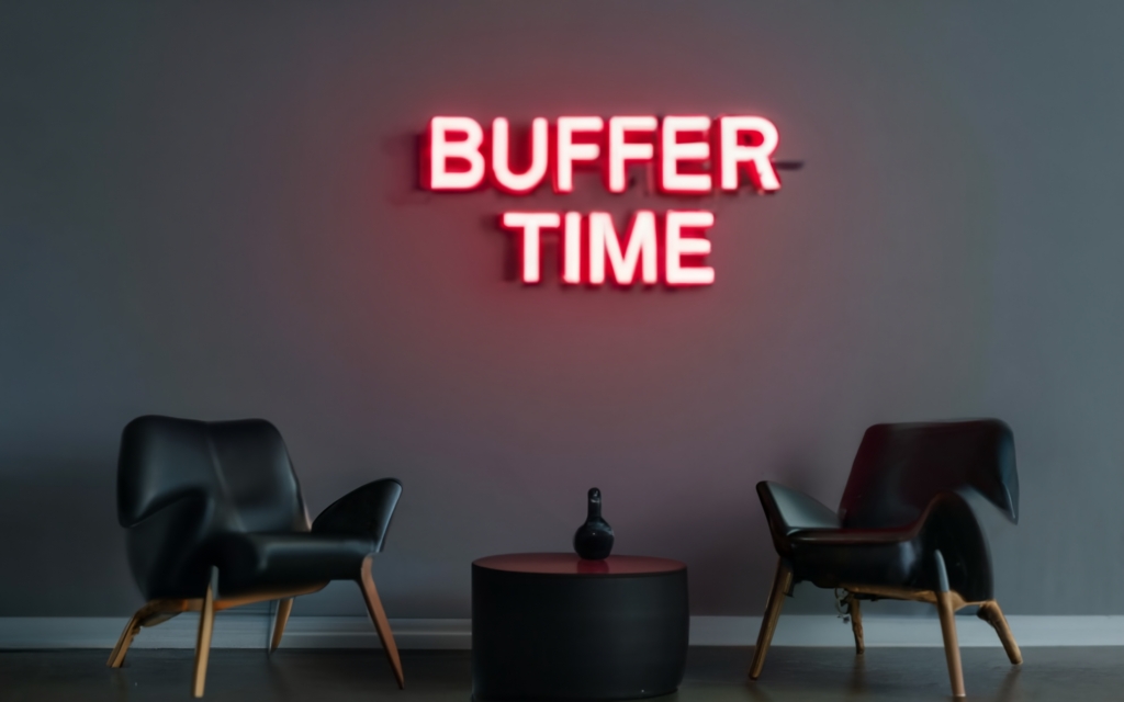 Buffer time neon lights