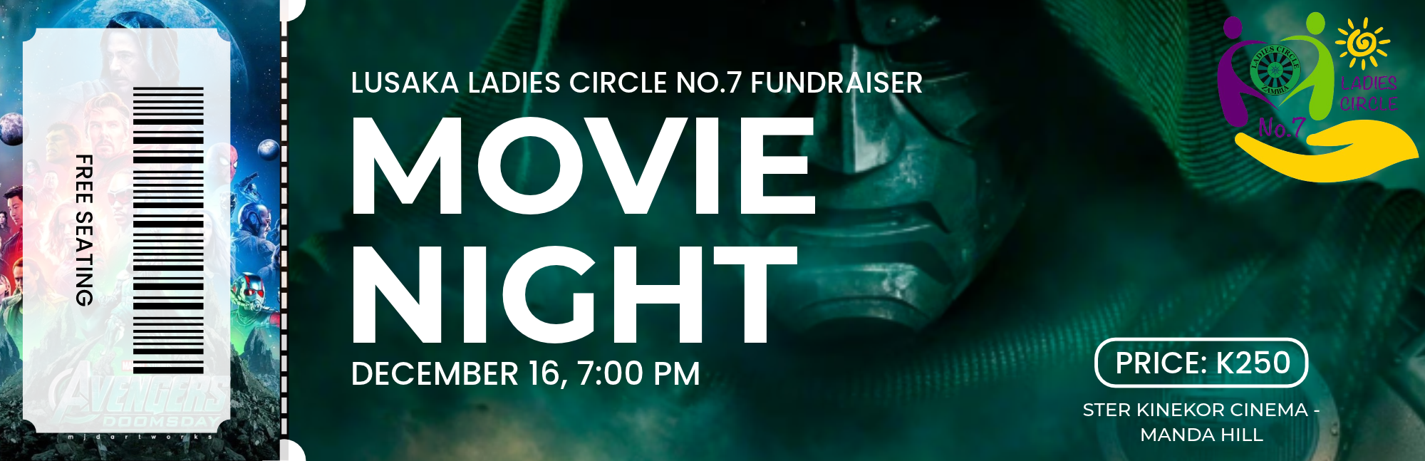 ticket for Movie Night Fundraiser: Avengers Doomsday