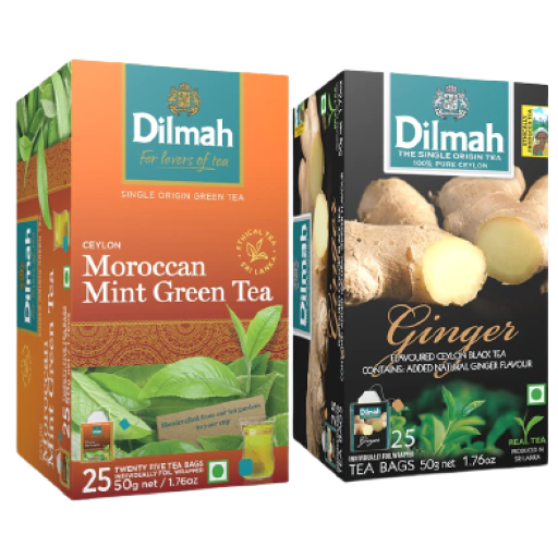 DILMAH Moroccan Mint + Ginger Green Tea (25 Tea Bag) 25 nos DILMAH Moroccan Mint + Ginger Green Tea (25 Tea Bag) 25 nos