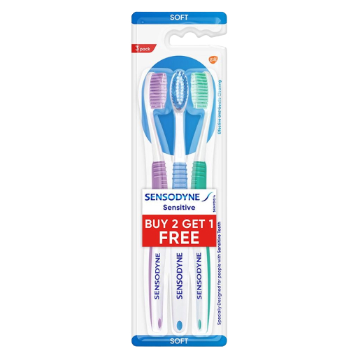 Sensodyne Sensitive Soft Brush (Buy 2 Get 1 Free) 3 nos Sensodyne Sensitive Soft Brush (Buy 2 Get 1 Free) 3 nos