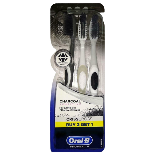 Oral-B Crisscross Charcoal Extra Soft (Buy 2 Get 1 FREE) 3 pcs Oral-B Crisscross Charcoal Extra Soft (Buy 2 Get 1 FREE) 3 pcs
