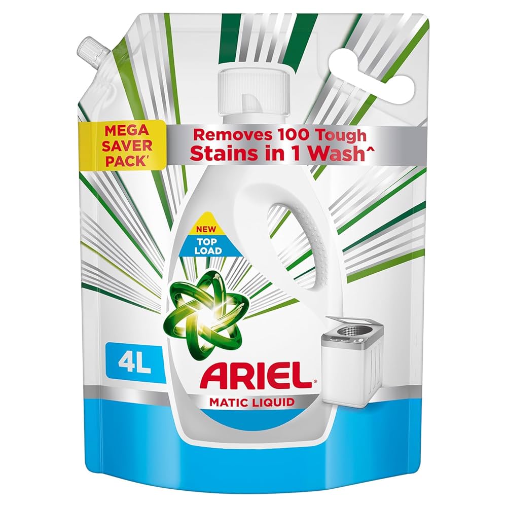 Ariel Matic Liquid Detergent Top Load Pouch 4 l Ariel Matic Liquid Detergent Top Load Pouch 4 l