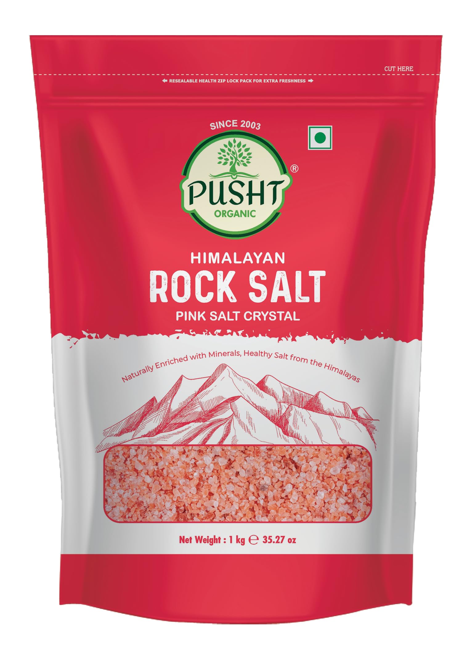 Pusht Organic Pink Salt Crystal 1 kg