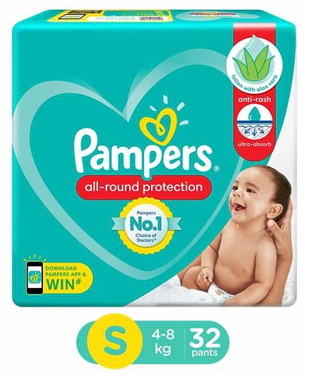Pampers New Diapers Pants, Small 32 pcs Pampers New Diapers Pants, Small 32 pcs