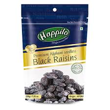 Happilo Black Raisins - Premium Afghani Seedless 250 g