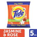 Tide Detergent Washing Powder - Jasmine & Rose, Extra Power, Tide+ 5 kg Tide Detergent Washing Powder - Jasmine & Rose, Extra Power, Tide+ 5 kg