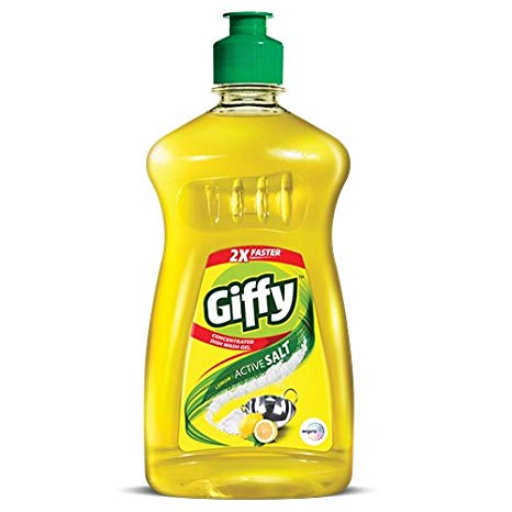 Giffy Dishwash Gel - Lemon & Active Salt 500 ml Giffy Dishwash Gel - Lemon & Active Salt 500 ml