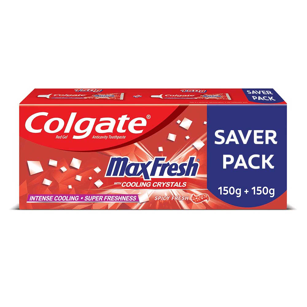 Colgate Max Fresh Red Gel Toothpaste (150 g +150 g) Colgate Max Fresh Red Gel Toothpaste (150 g +150 g)
