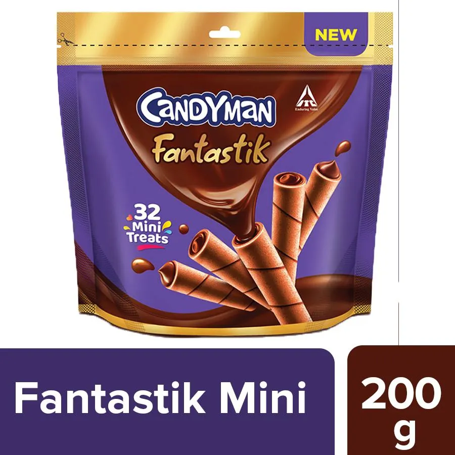 Candyman Fantastik Mini Treats Chocolate Stick Wafer 200 g Candyman Fantastik Mini Treats Chocolate Stick Wafer 200 g
