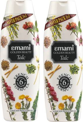 Emami Golden Beauty Alphine Dew French Perfume Talc 2*100 g Emami Golden Beauty Alphine Dew French Perfume Talc 2*100 g