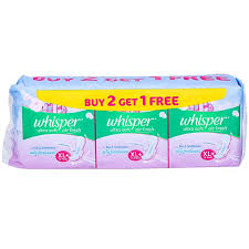 Whisper Sanitary Pads - XL Plus, Ultra Soft Air Fresh (Buy 2 Get 1 Free) 3 x 15 Pads Whisper Sanitary Pads - XL Plus, Ultra Soft Air Fresh (Buy 2 Get 1 Free) 3 x 15 Pads