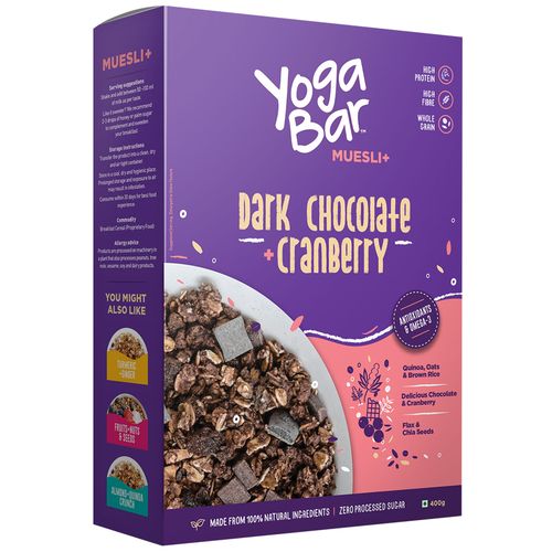 Yoga bar Muesli - Dark Chocolate & Cranberry 400 g Yoga bar Muesli - Dark Chocolate & Cranberry 400 g