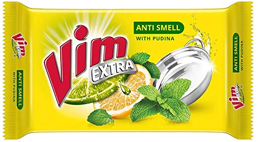 Vim Dishwash Bar Anti Smell with Pudina (pack of 5) 200 g Vim Dishwash Bar Anti Smell with Pudina (pack of 5) 200 g