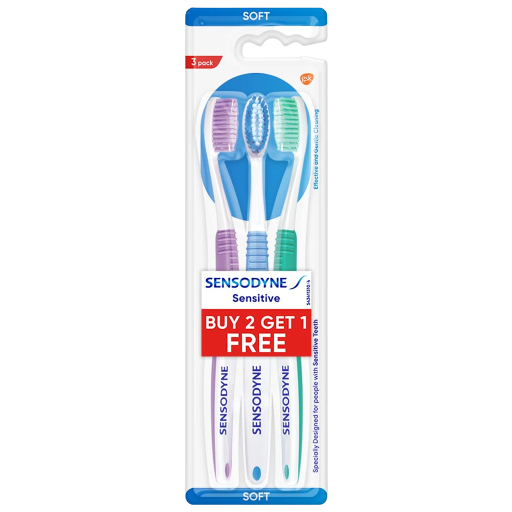 Sensodyne Sensitivity & Gum Soft - Tooth Brush (2+1 Free) 3 pcs Sensodyne Sensitivity & Gum Soft - Tooth Brush (2+1 Free) 3 pcs