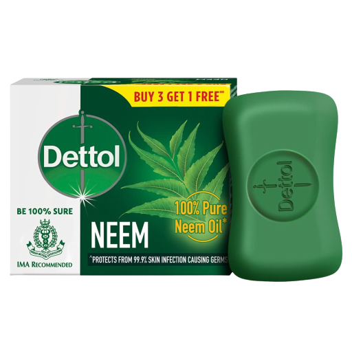 Dettol Soap Neem (Buy 3Get 1 Free ) 4 pack Dettol Soap Neem (Buy 3Get 1 Free ) 4 pack