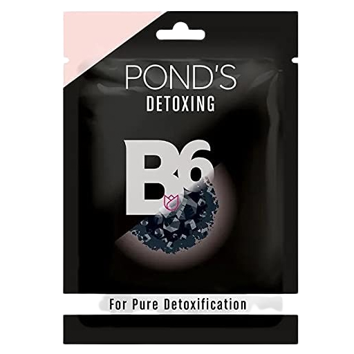 Ponds Detoxing Vitamin B6 + Bamboo Charcoal Duo Sheet Mask 25 ml Ponds Detoxing Vitamin B6 + Bamboo Charcoal Duo Sheet Mask 25 ml