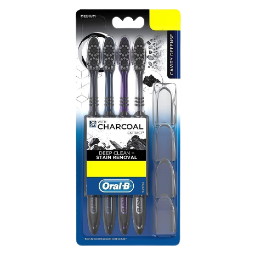 Oral-B Cavity Defense Charcoal Soft 4 pcs Oral-B Cavity Defense Charcoal Soft 4 pcs