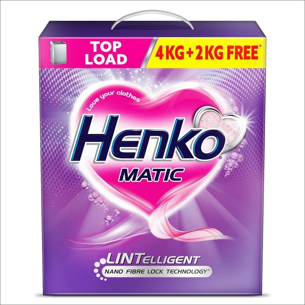 Henko Matic Detergent Powder - Top Load ( 4Kg + 2Kg Free ) 6 kg Henko Matic Detergent Powder - Top Load ( 4Kg + 2Kg Free ) 6 kg