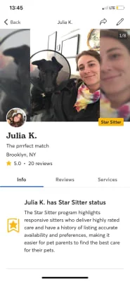 Sitter Profile Image: Julia 